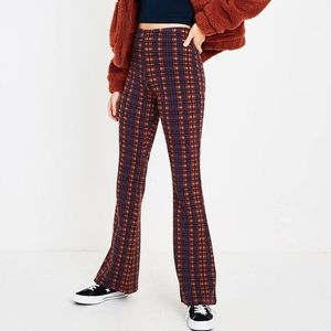 UO Plaid jacquard flare pants
